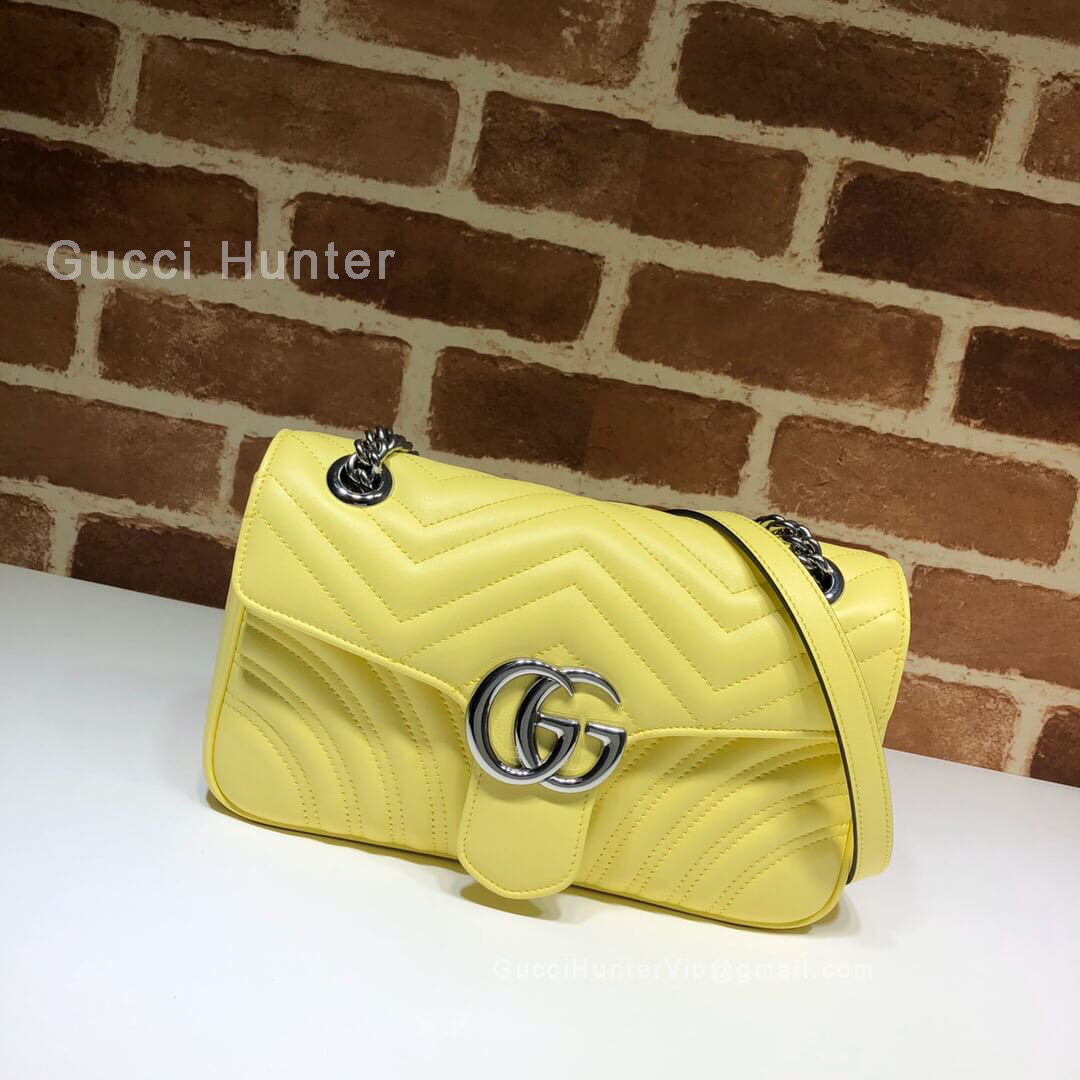 Gucci GG Marmont Small Shoulder Bag Yellow 443497